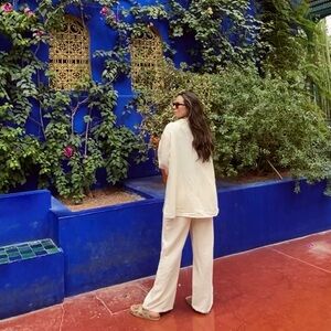 Two piece shein cream set